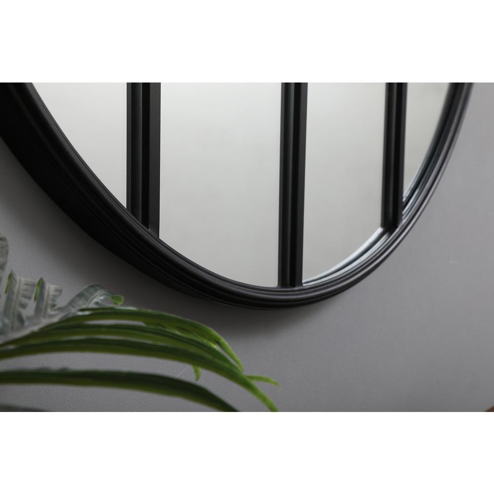 Metal windowpane mirror 32 inch x 32 inch in Black. Picture 4