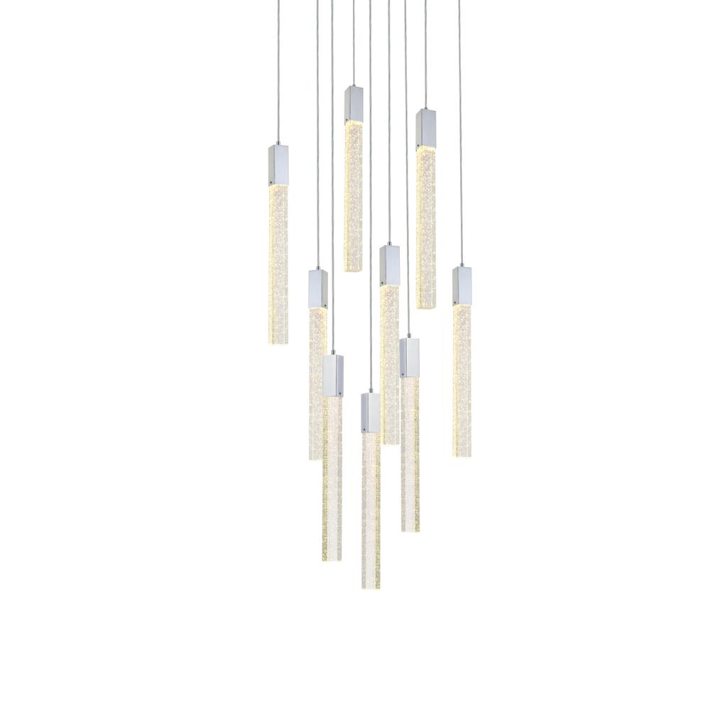 Weston 9 lights pendant in chrome. Picture 2