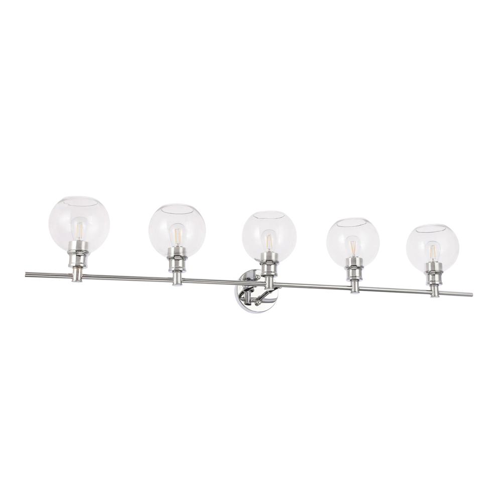 Collier 5 light Chrome and Clear glass Wall sconce. Picture 3