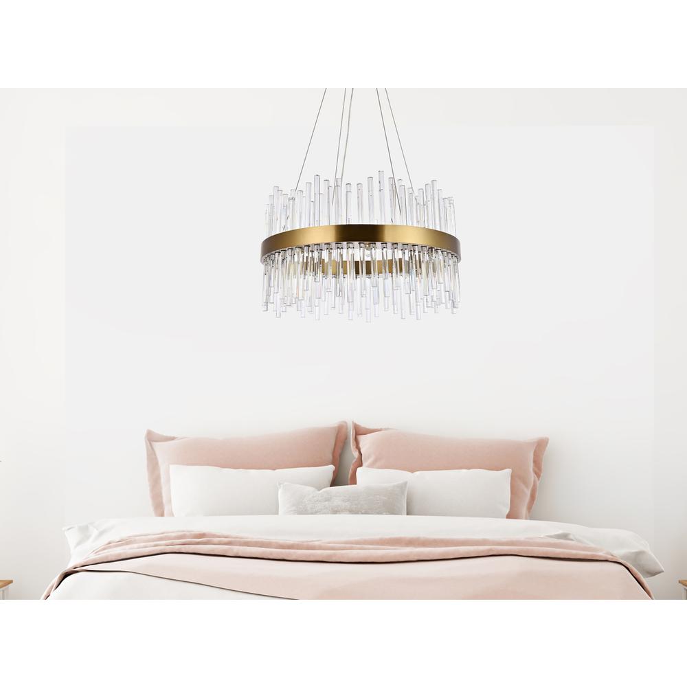 Dallas 16 light Gold Chandelier Clear Royal Cut Crystal. Picture 7