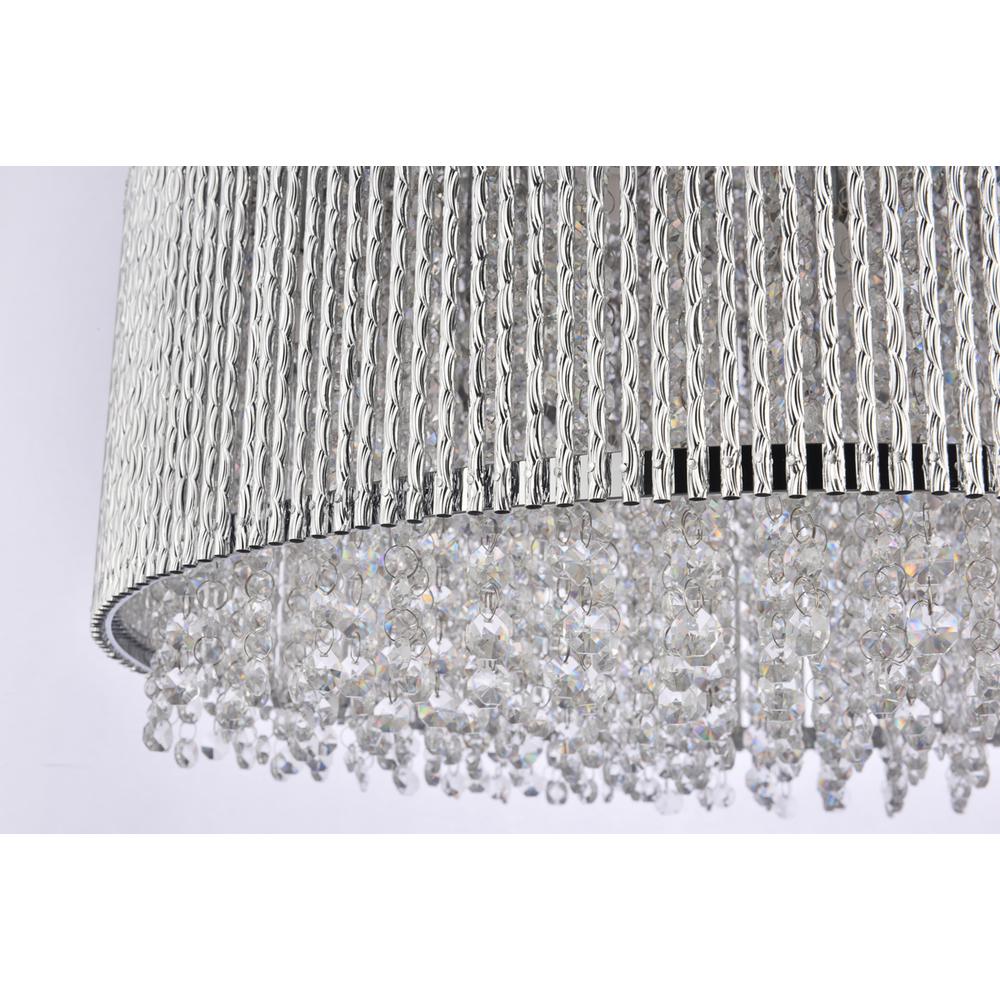 Influx 14 light Chrome Pendant Clear Royal Cut Crystal. Picture 3