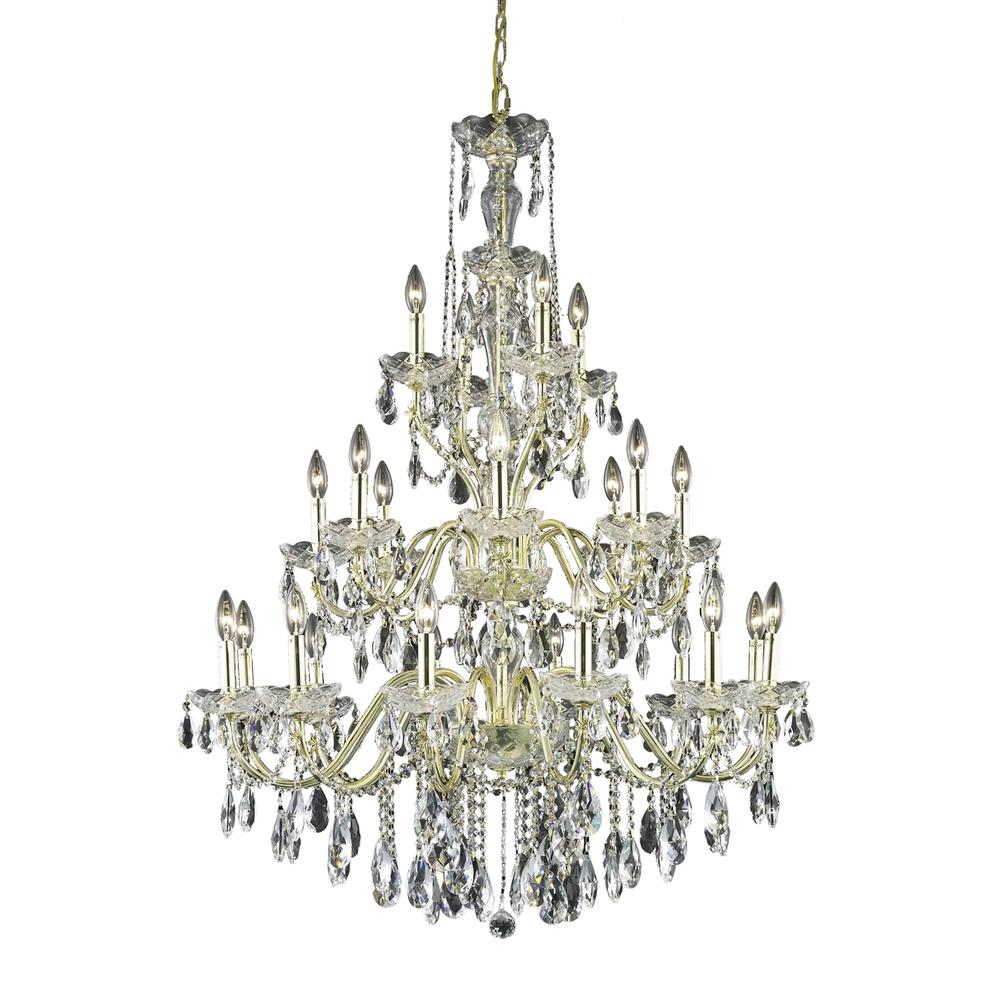 St. Francis 24 light Gold Chandelier Clear Royal Cut Crystal. Picture 2