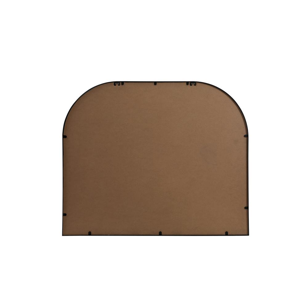 Metal Frame Arch Mirror 36x30 Inch in Black. Picture 8