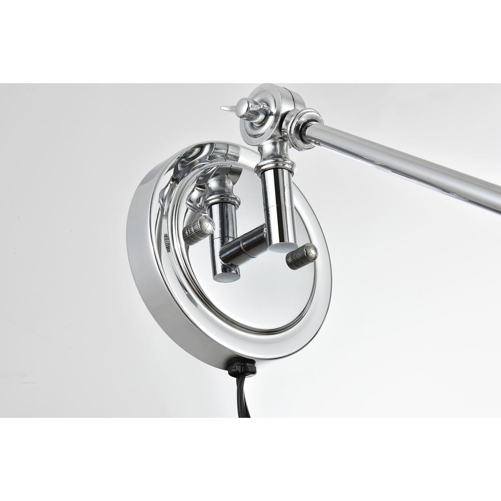 Van 1 light Chrome swing arm plug in wall sconce. Picture 6
