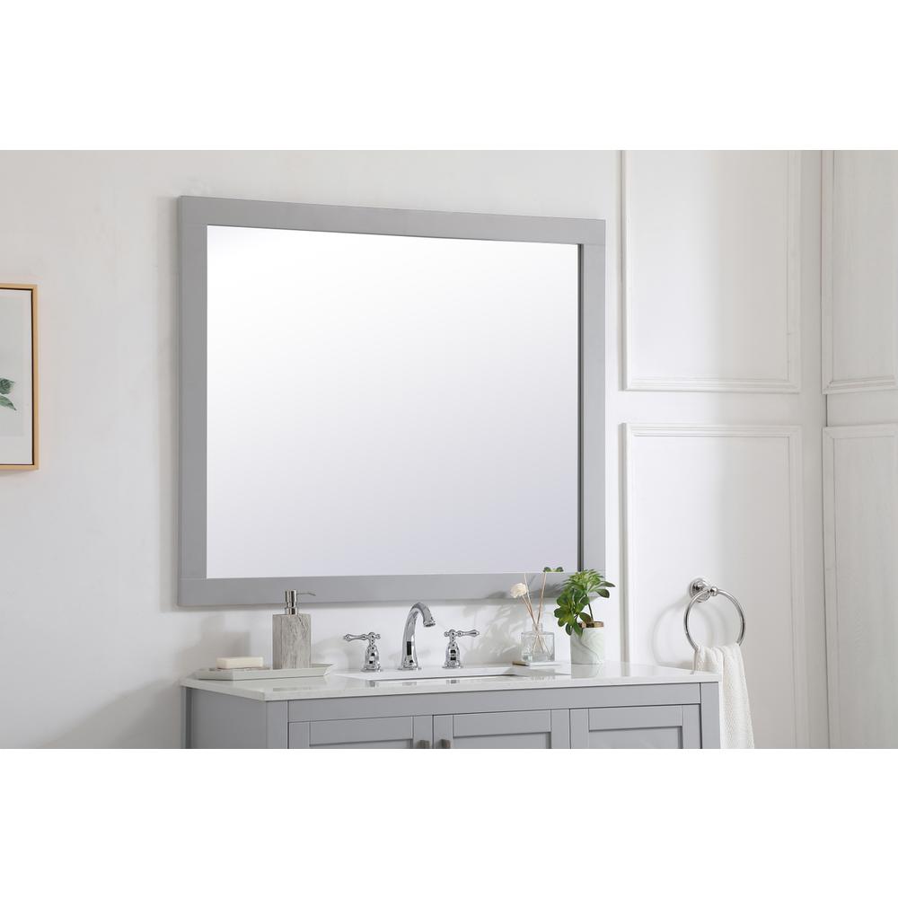 Aqua rectangle vanity mirror 42 inch in Grey. Picture 2