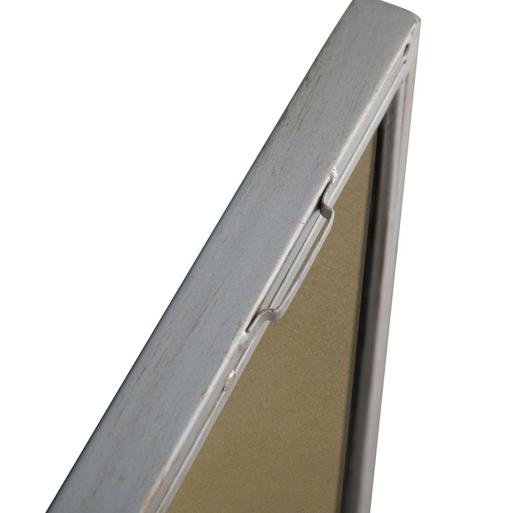 Metal frame Rectangle Mirror 24 inch Silver. Picture 11