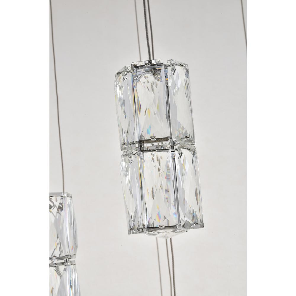 Polaris LED light Chrome Pendant Clear Crystal. Picture 3