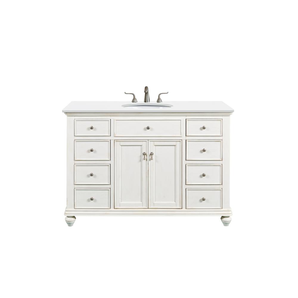 48 inch Single Bathroom vanity in Antique White. Picture 1