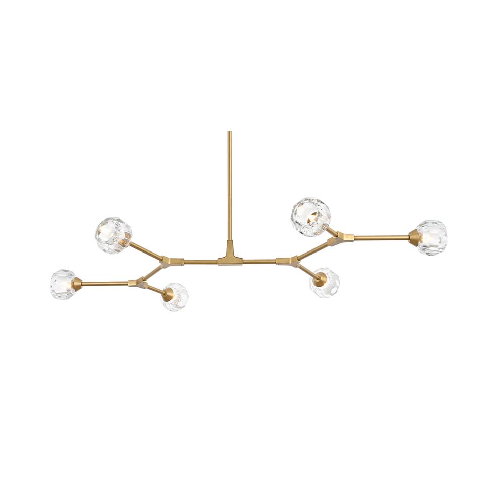 Zayne 6 Light Pendant in Gold. Picture 2