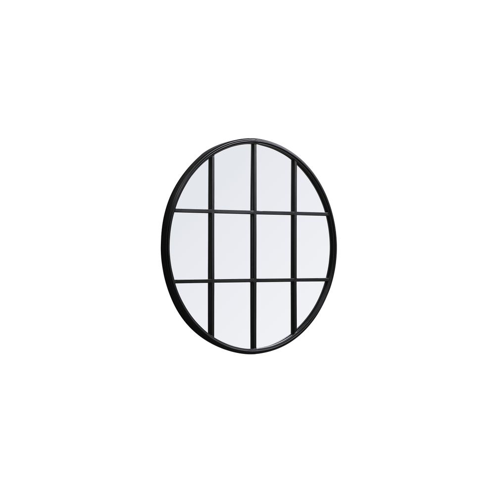 Metal windowpane mirror 32 inch x 32 inch in Black. Picture 5