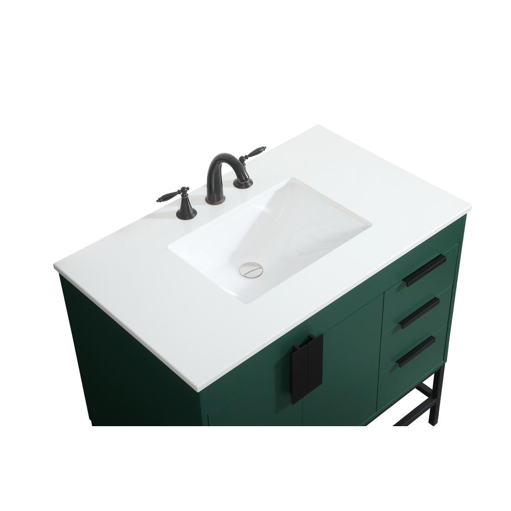 36 inch Single bathroom vanity in green. Picture 10