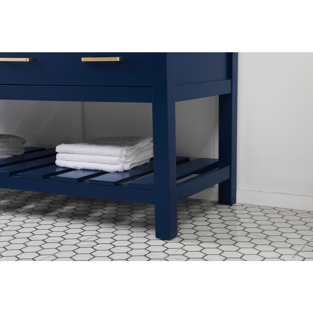 60 inch double bathroom vanity in blue. Picture 6