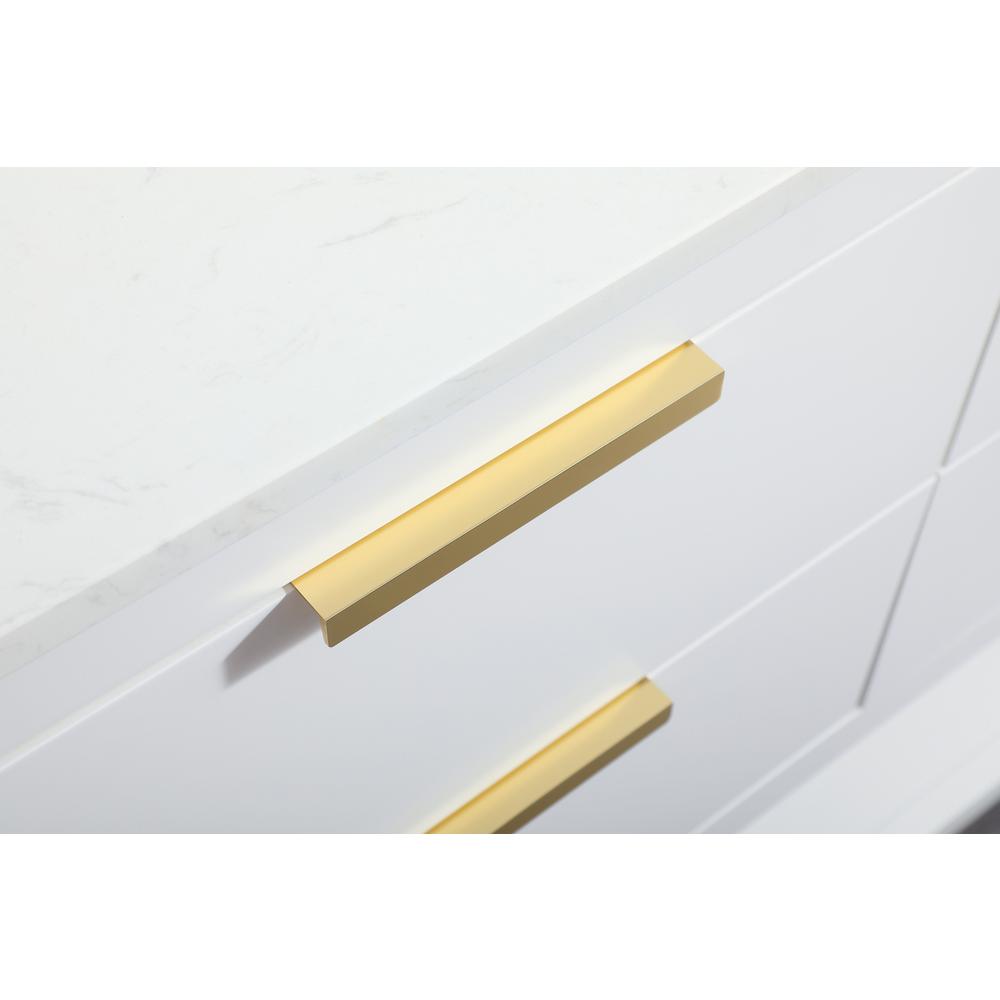 42 inch Single bathroom vanity in white with backsplash. Picture 12