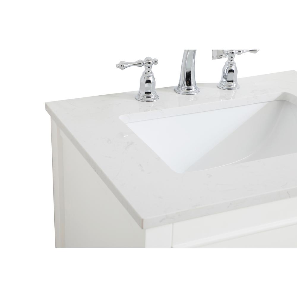 24 inch Single Bathroom Vanity in White. Picture 10
