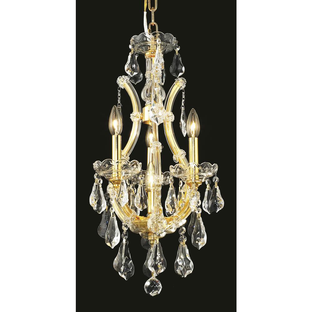 Maria Theresa 4 light Gold Chandelier Clear Royal Cut Crystal. Picture 1