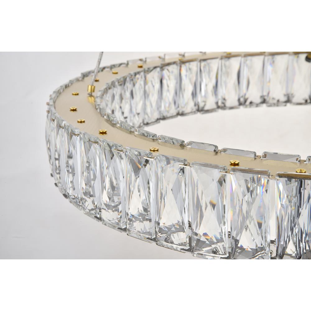 Monroe Integrated LED chip light gold Chandelier Clear Royal Cut Crystal. Picture 3