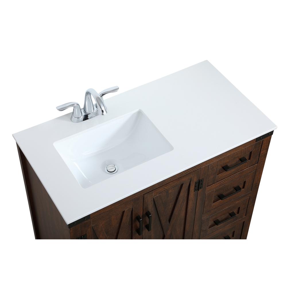 36 inch  Single Bathroom Vanity in Espresso. Picture 10