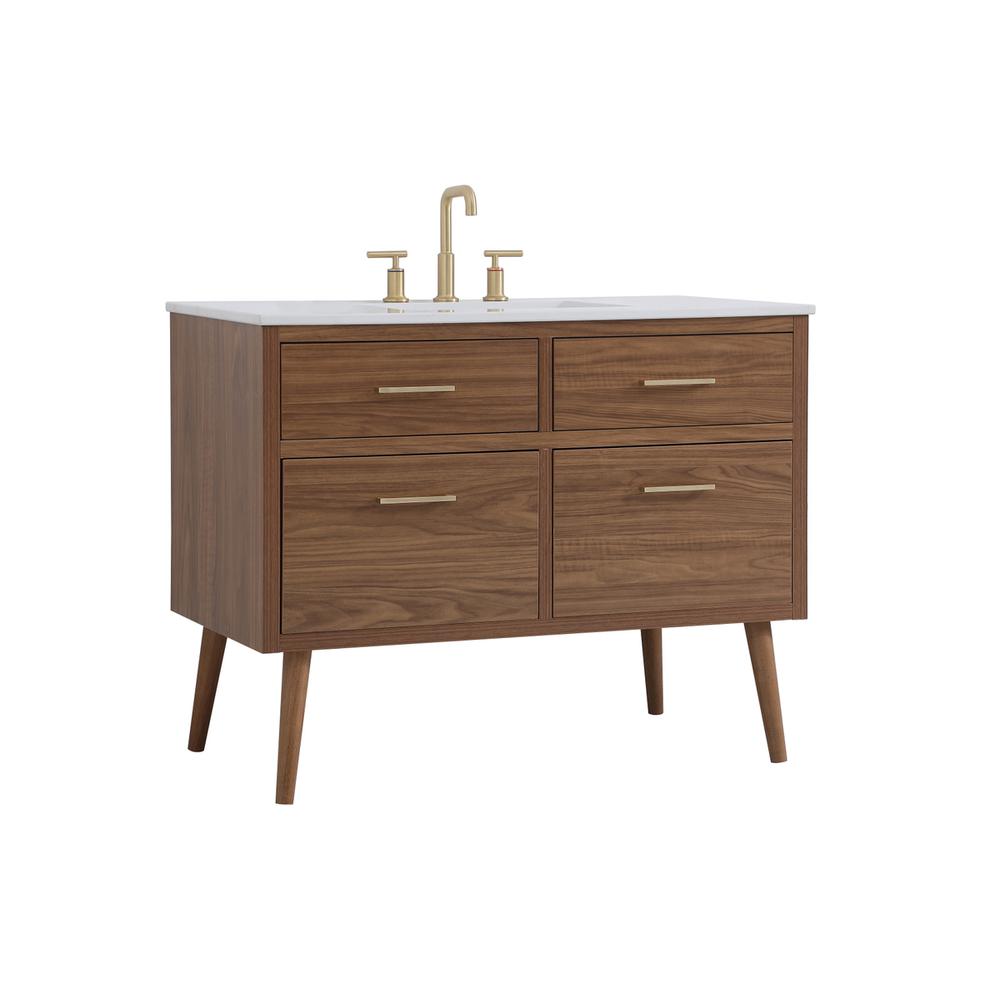 42 inch bathroom vanity in Walnut Brown. Picture 7