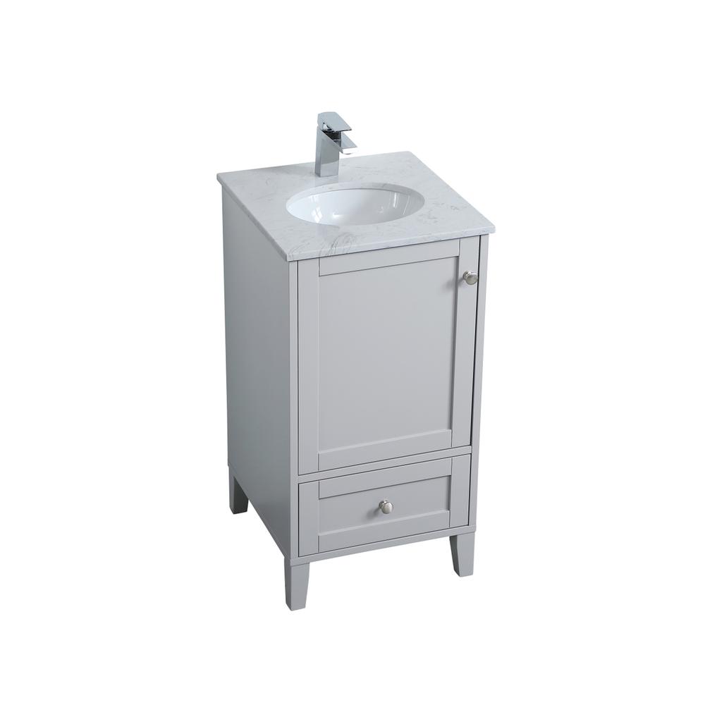 18 inch Single Bathroom Vanity in Grey. Picture 8