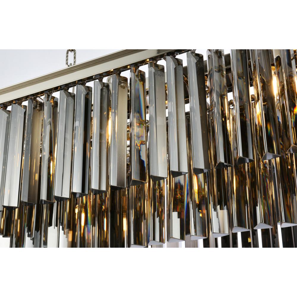 Sydney 12 light polished nickel Chandelier Silver Shade (Grey) Royal Cut Crystal. Picture 3