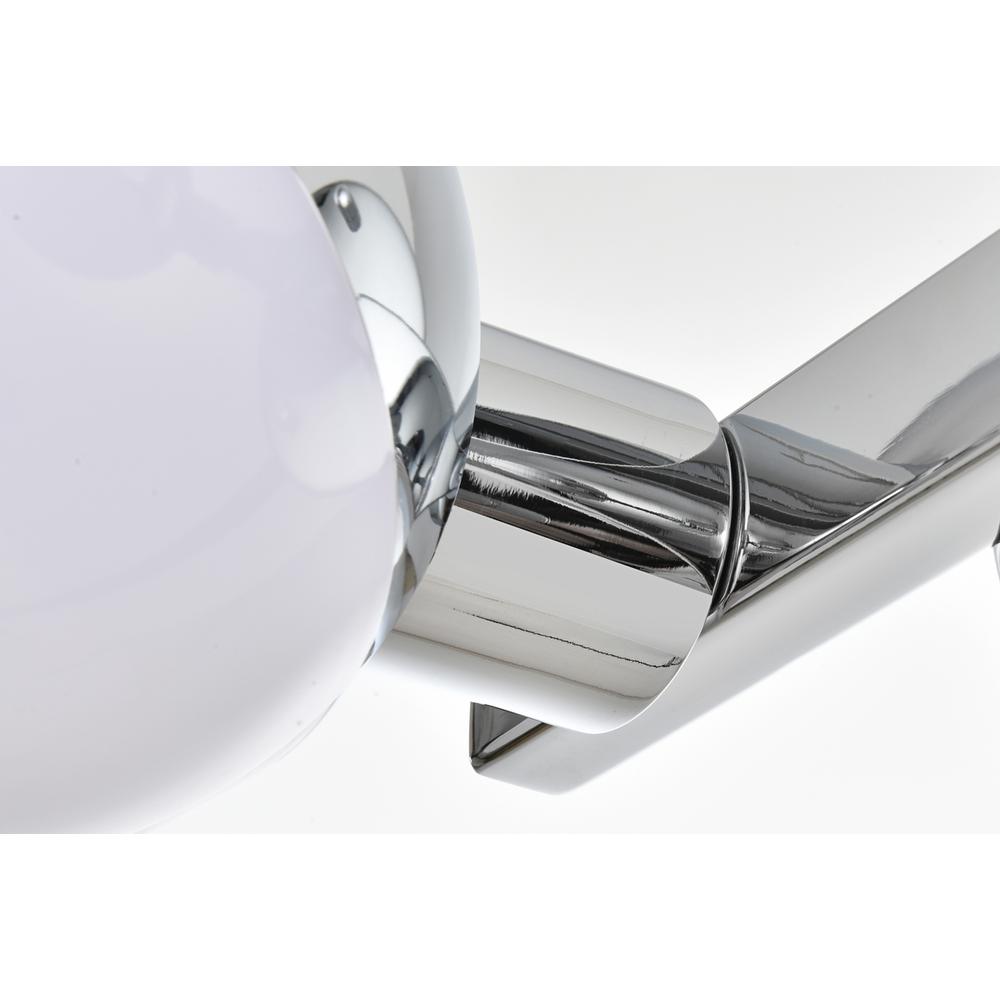 Majesty 3 light Chrome and frosted white Bath Sconce. Picture 5