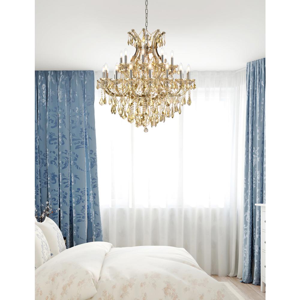 Maria Theresa 24 light Golden Teak Chandelier Golden Teak. Picture 7