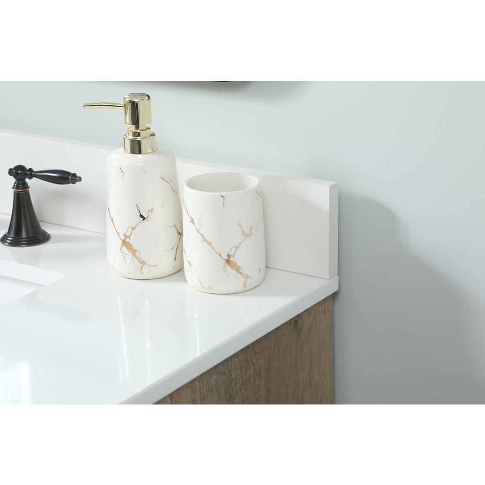 36 inch Single bathroom vanity in natural oak with backsplash. Picture 5