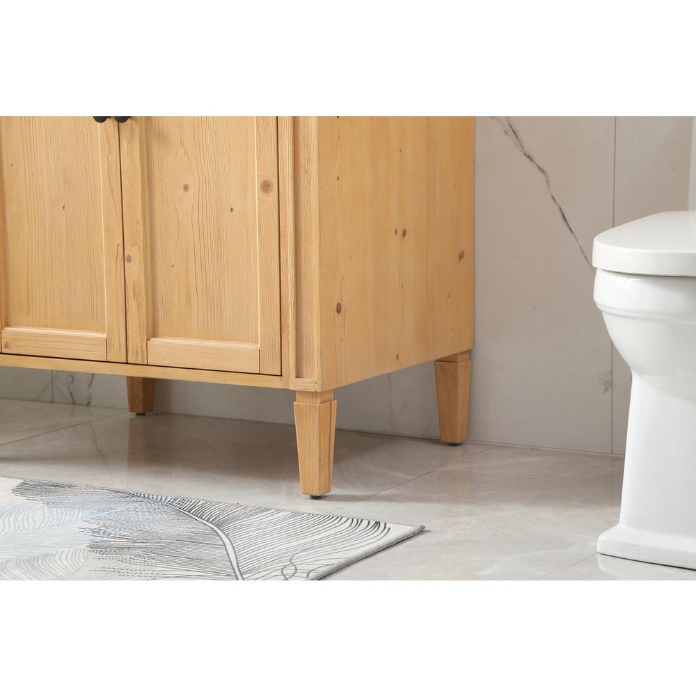 30 inch Single bathroom vanity in natural wood. Picture 6