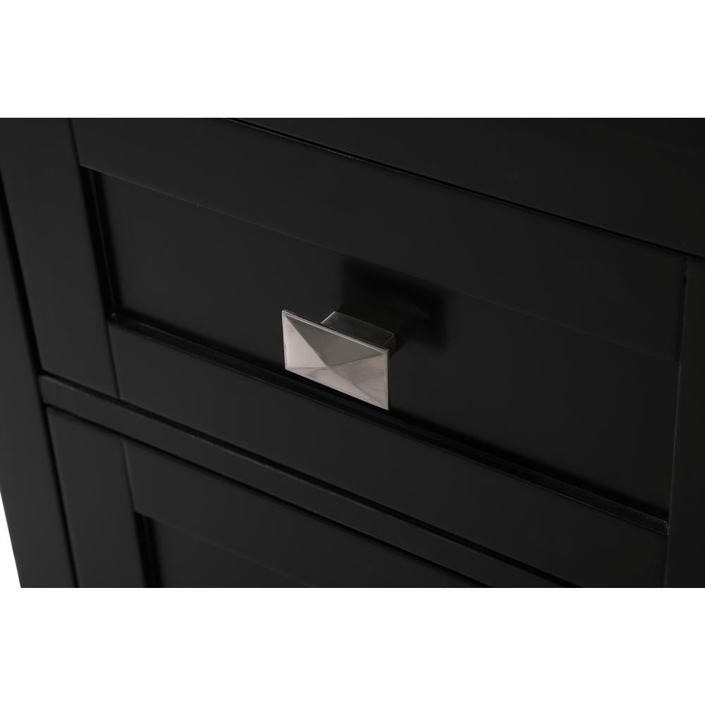 18 Inch Wide Bathroom Storage Freedstanding Cabinet In Black. Picture 5