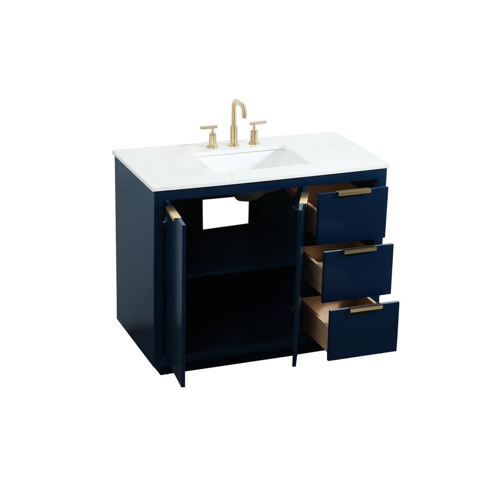 42 inch Single bathroom vanity in blue. Picture 9