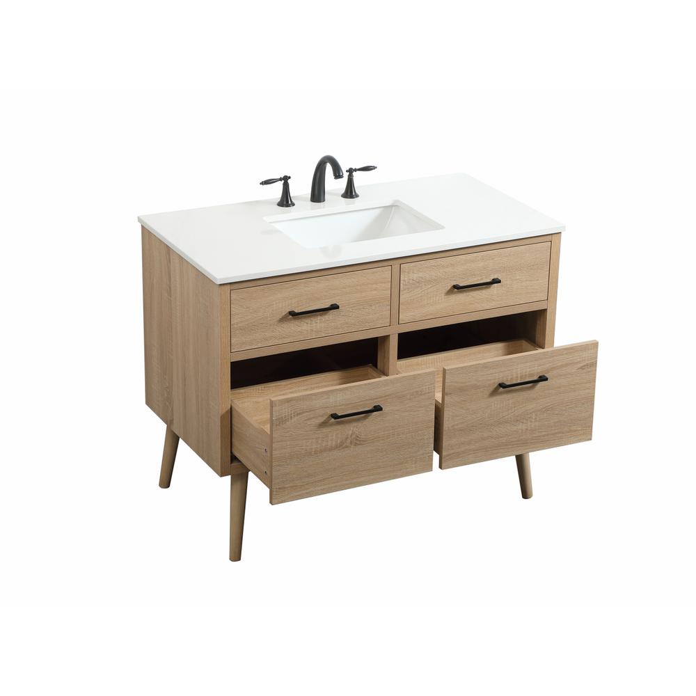 42 inch Single bathroom vanity in mango wood. Picture 9
