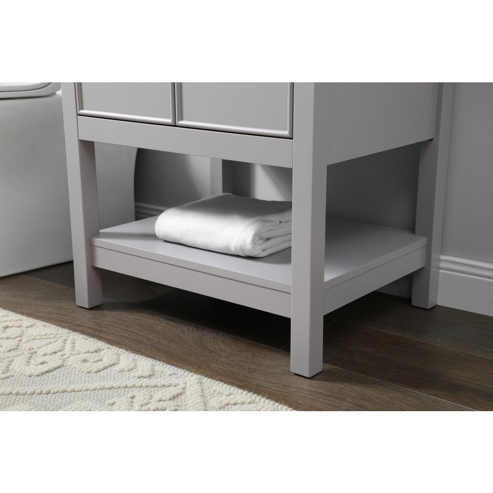 24 Inch SIngle Bathroom Vanity In Grey. Picture 6