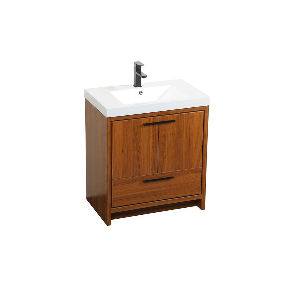 30 inch Single bathroom vanity in Teak. Picture 8