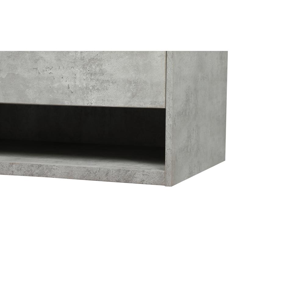 36 inch Single bathroom vanity in concrete grey. Picture 13