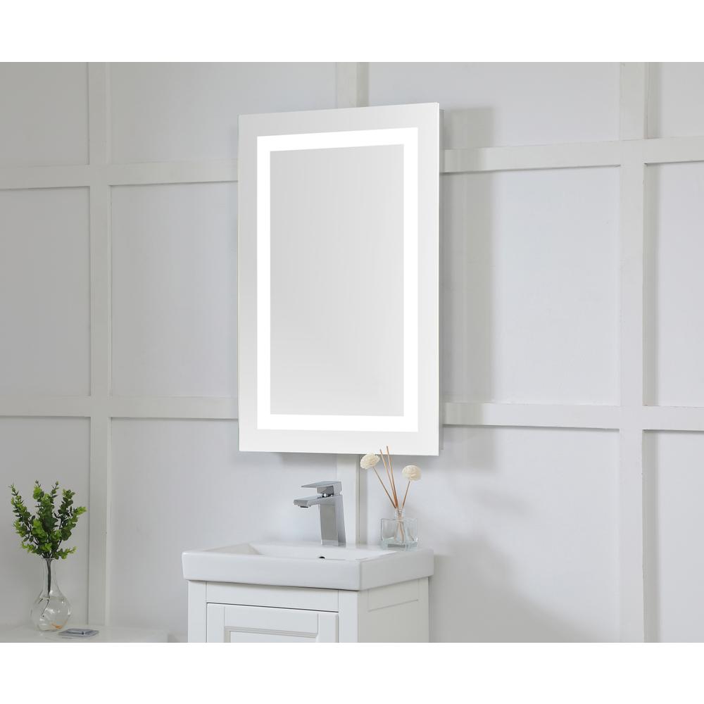 LED Hardwired Mirror Rectangle W20H30 Dimmable 5000K. Picture 5