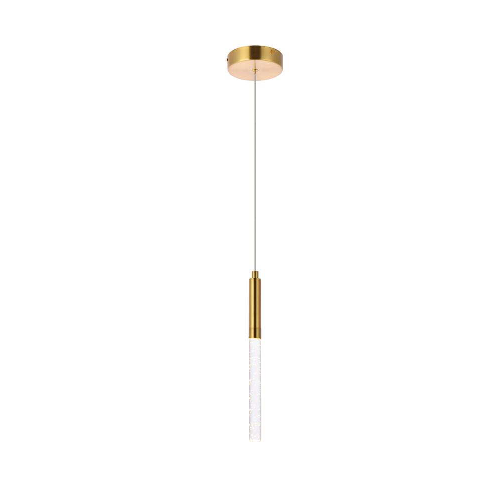 Ruelle 1 light Gold Pendant. Picture 1