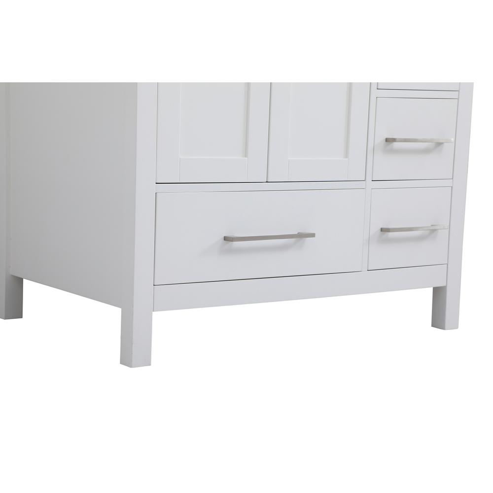 32 inch Single Bathroom Vanity in White with Backsplash. Picture 12