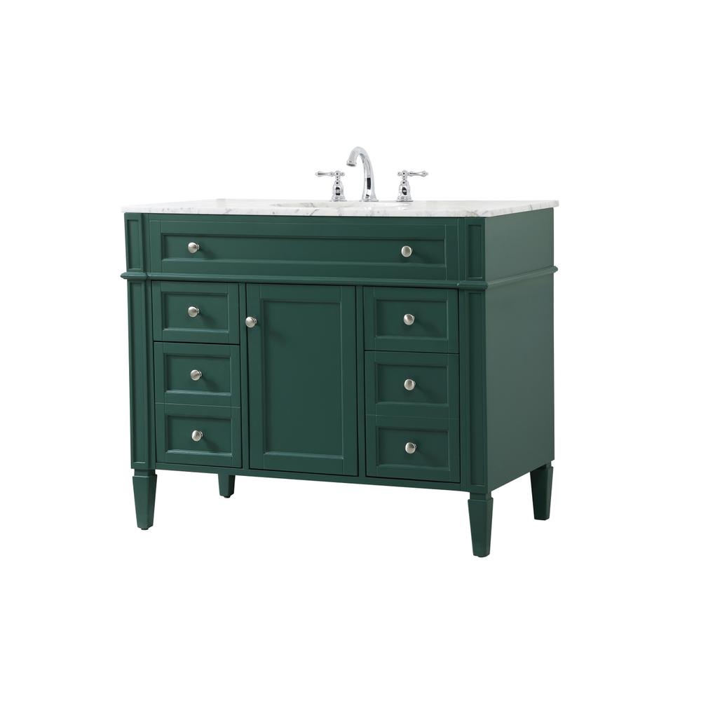 42 inch Single bathroom vanity in green. Picture 7