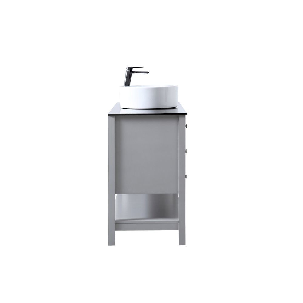 48 Inch Vessel Sink Bathroom Vanity In Gray. Picture 14