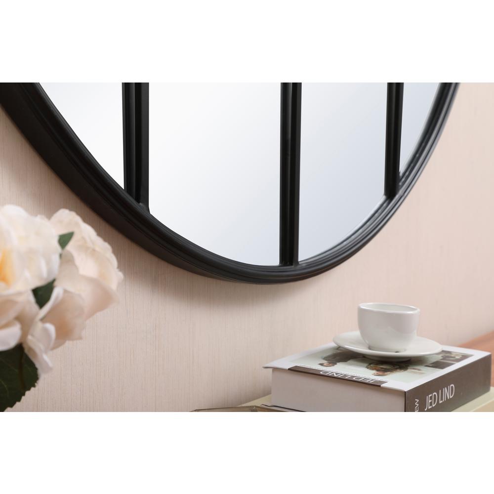 Metal windowpane mirror 42 inch x 42 inch in Black. Picture 4