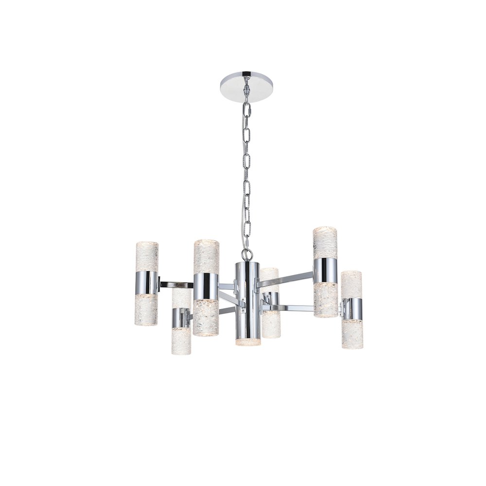 Vega 13 Light Chrome Led Pendant. Picture 4
