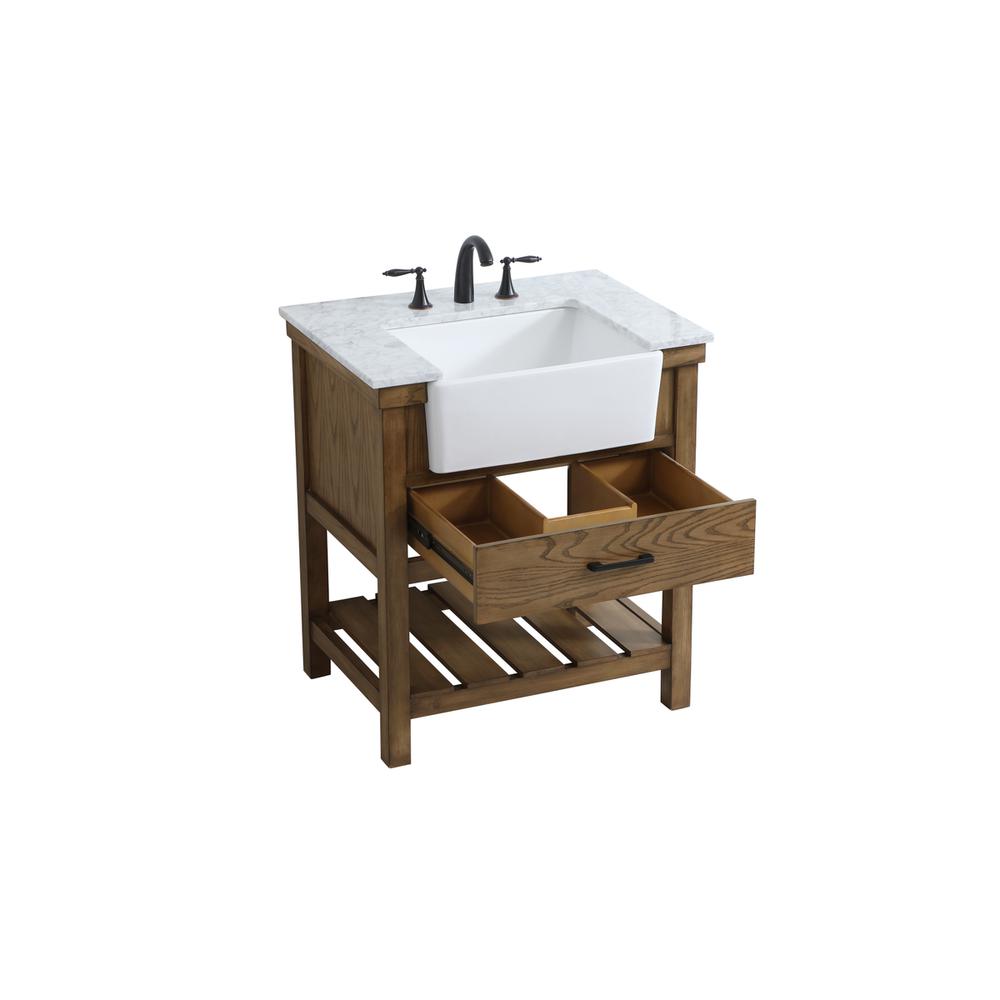 30 inch Single bathroom vanity in driftwood. Picture 9