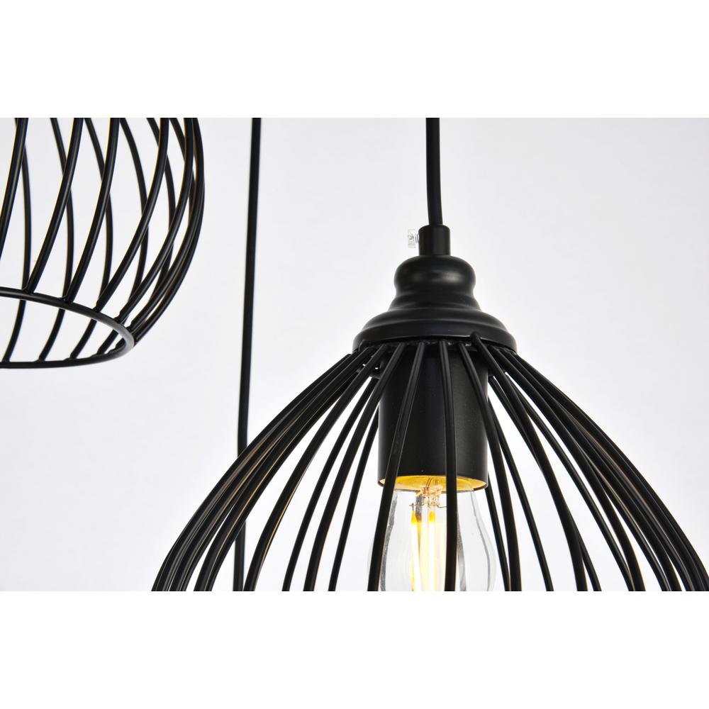 Sayer Collection Pendant D16.0 H23.1 Lt:3 Black Finish. Picture 4