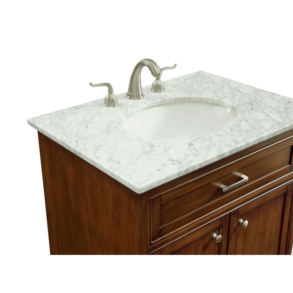 30 In. Single Bathroom Vanity Set In Teak. Picture 3