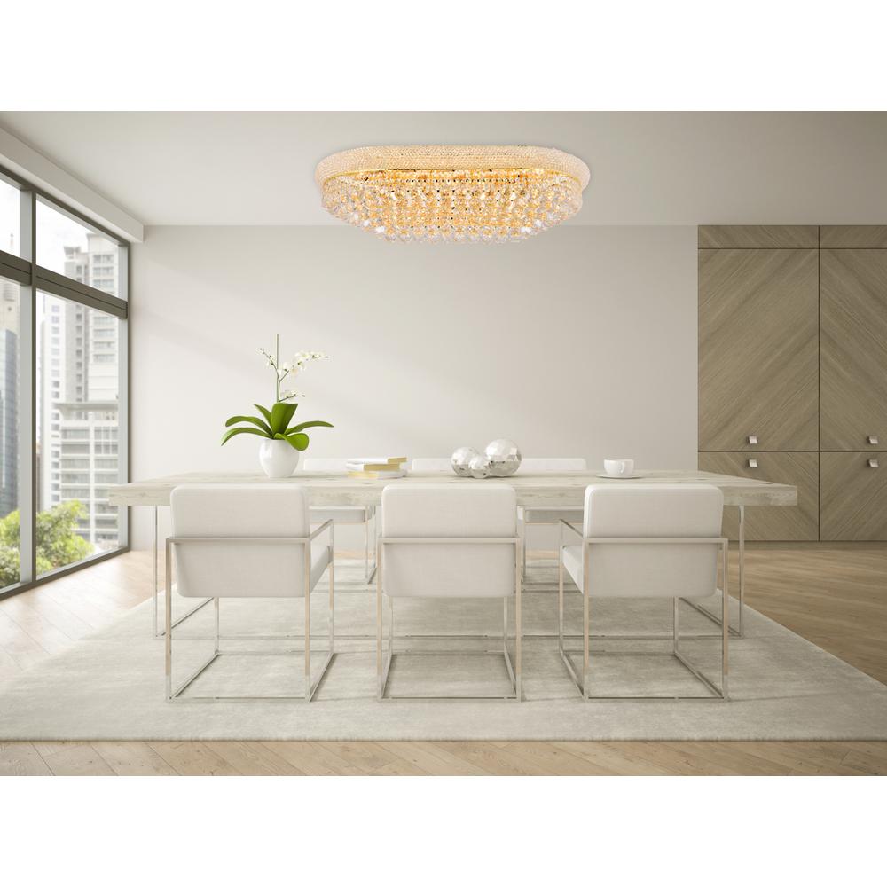 Primo 18 light Gold Flush Mount Clear Royal Cut Crystal. Picture 8