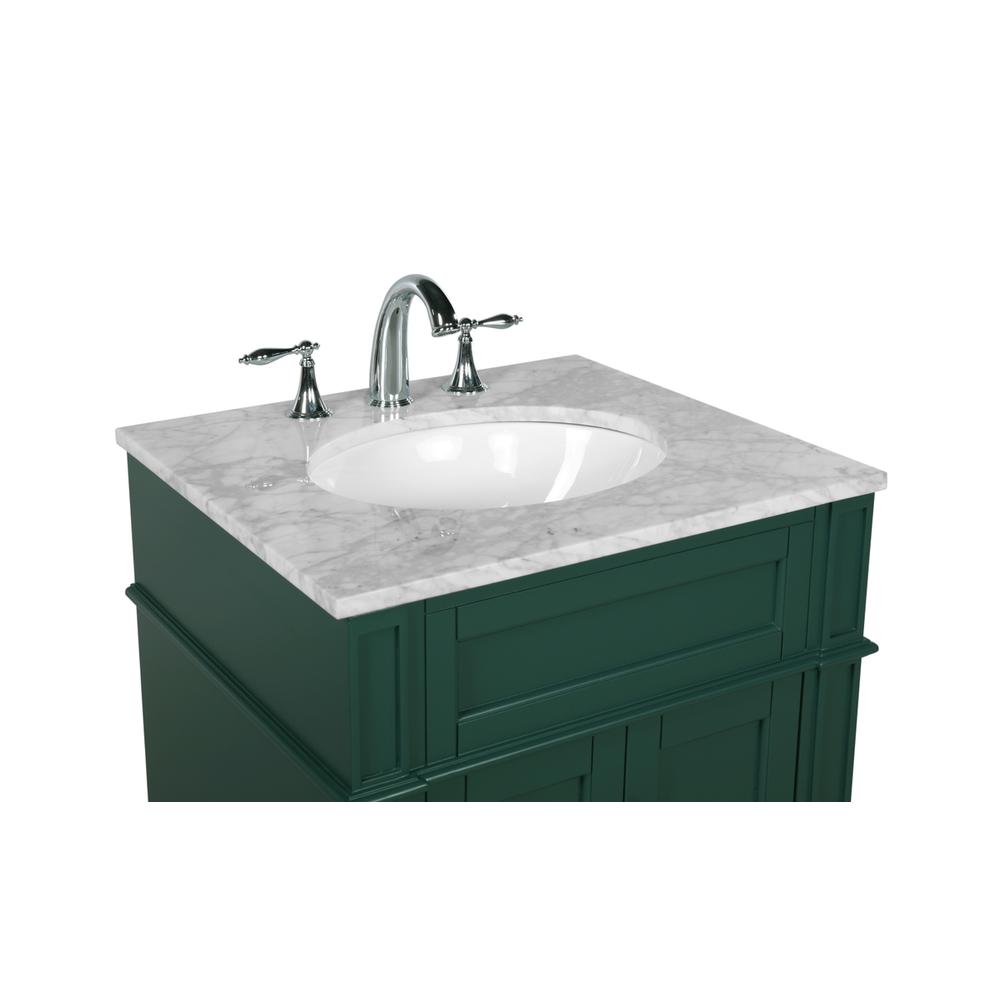 24 inch Single bathroom vanity in green. Picture 11