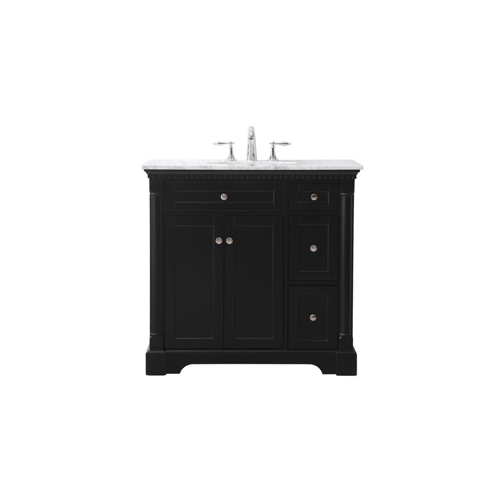 36 inch Single bathroom vanity set in black. Picture 1