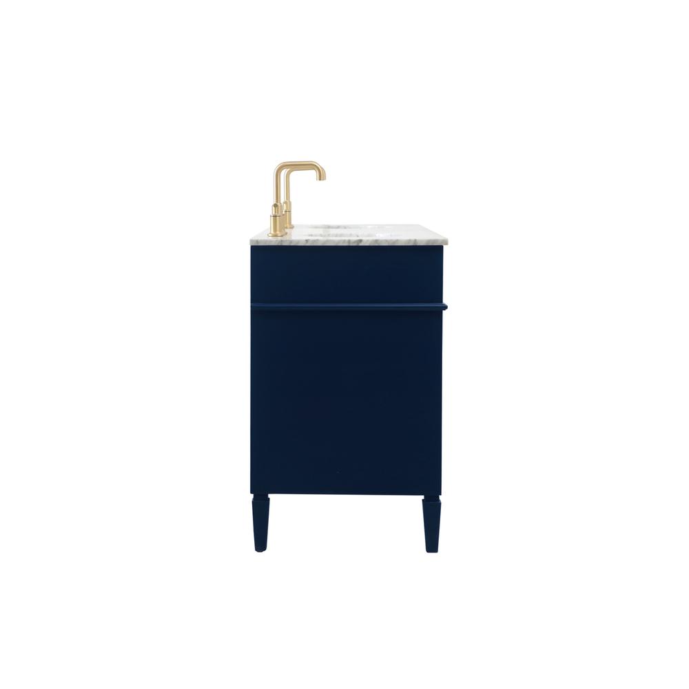 60 inch double bathroom vanity in blue. Picture 12