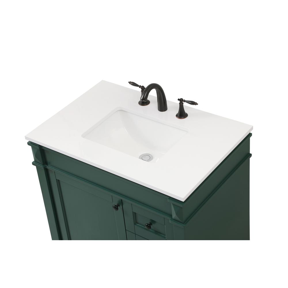 32 inch Single bathroom vanity in green. Picture 10
