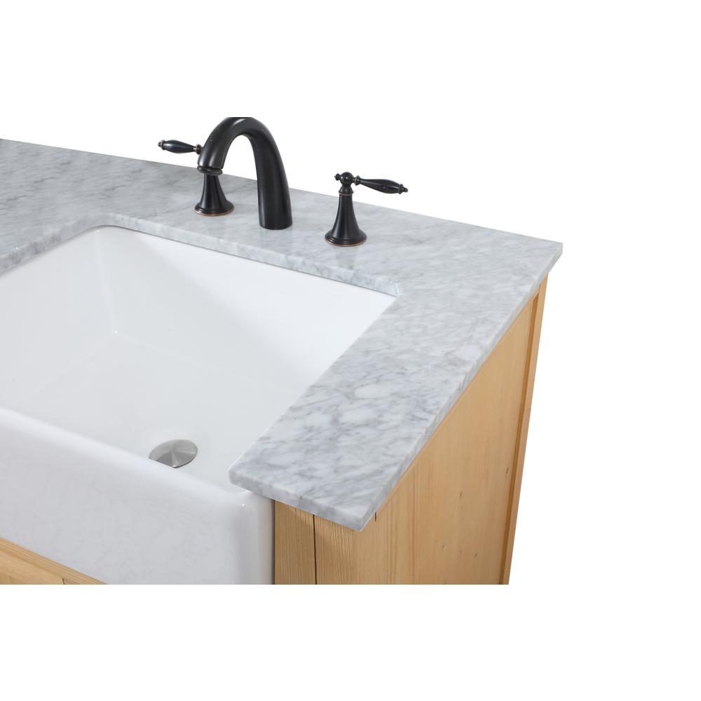 60 inch double bathroom vanity in natural wood. Picture 11